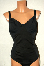 Body Miederbody schwarz SCHIMMER Formbügel GLANZ BH - Verschluß ca Gr. 80 D