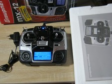 Graupner Sender MX 12  HOTT  2,4 Ghz  mit Akku, Ladegerät  Einzelsender 