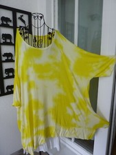 MY OBSESSION, BIG SHIRT, GR. 50-56, WEIß/GELB, LAGENLOOK