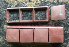 Merten Schalter Konvolut mit Rahmen dunkelbraun brasilbraun toll