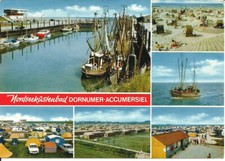 AK Nordseebad Dornumersiel Dornum - Hafen, Fischkutter, Campingplatz - 1971 gel.