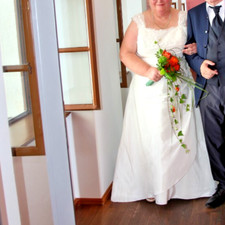 Brautkleid Gr.54 A-Linie mit