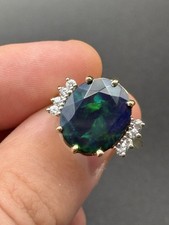 10k Opal Diamant Ring Größe 6