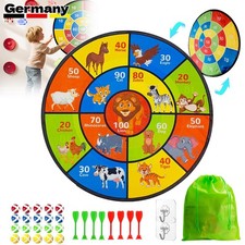 Kinder Klett Dartscheibe 72 cm/28 Zoll Faltbares mit 20 Bällen 8 Pfeilen 2 Haken