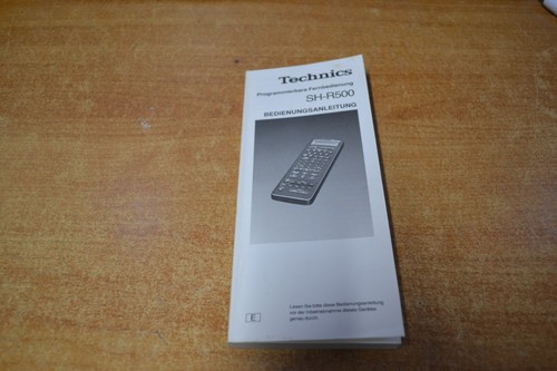 Technics r500 anleitung - technics, sh-r500