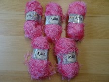Strickgarn Wolle Strickwolle Fransengarn Effektgarn Aylin pink