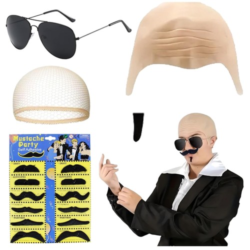 Latex glatze maske - glatze,