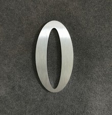 Zahl 0 Metall Edelstahl Zahlen