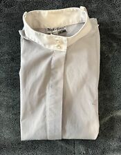 Turnierbluse grau mit Kragen Gr. S