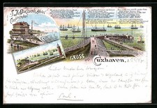 Lithographie cuxhaven hotel - lithographie, cuxhaven,