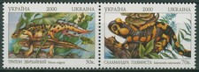 Ukraine 2000 Gefährdete Tiere Molch Salamander 400/01 postfrisch