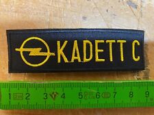 Opel Kadett C Aufnäher, Aufbügler, Patch, Sticker ca 9x3 cm schwarz