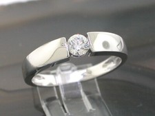 Sale  Brillant Ring 585 Weißgold Viertelkaräter Brillant 0,25ct Wesselton Gr. 57