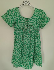 ZARA Kids Mädchen Kleid Sommer grün geblümt Gr.134 WIE NEU