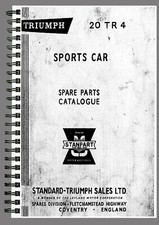 TRIUMPH TR4 ERSATZTEILKATALOG AUF PAPIER IN ENGLISCH - REPARATUR, SERVICE