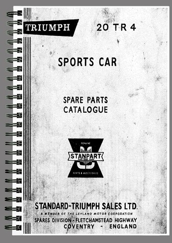 Triumph tr4 ersatzteilkatalog - tr4,