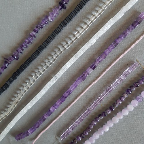 Set edelsteinstränge amethyst - set,