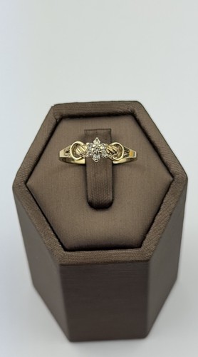 Diamant 10k gold ring vintage - 10k,