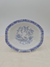 H42)  Tiefe PLATTE, Schale,  "ECHT TUPPACK" CHINA BLAU. TIEFENFURT. 