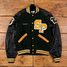 Vintage Neff Varsity Jacke S Bomber Letterman Grün