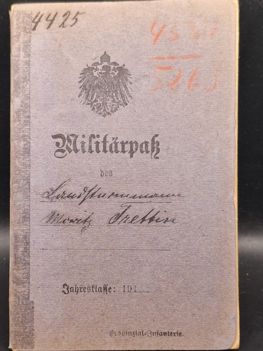 Militärpass 1917 wehrpaß - militärpass,