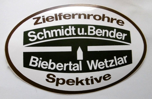 Werbe aufkleber schmidt - schmidt, u