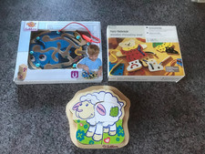 3xTCM Holz-Fädelbär+Eichhorn