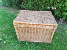 Aufbewahrungsbox geflochten Flechtkorb Weidenkorb Holztruhe ca. 63 X 45 X 45 cm