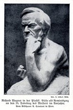 Richard Wagner-Büste v. A.Cansiani Wien Historische Aufnahme von 1909