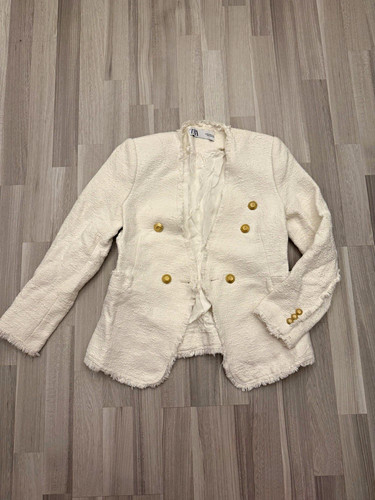 Zara tweed blazer weiß - zara, tweed-blazer