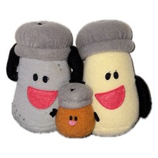 Vintage Blue's Clues Stofftier Mr Salt Mrs Pepper Germany Aliki Blau & Schlau