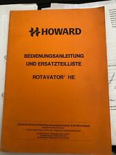 Betriebsanleitung und Ersatzteilliste Howart Rotavator HE