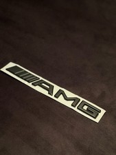 Mercedes Benz AMG Emblem Logo Heckklappe Aufkleber Matt Schwarz NEU 20cmx2cm