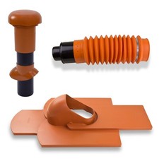 Klöber Set2 Dachentlüftung DN100 rot Biberschwanz Lüftungsziegel Dachentlüfter