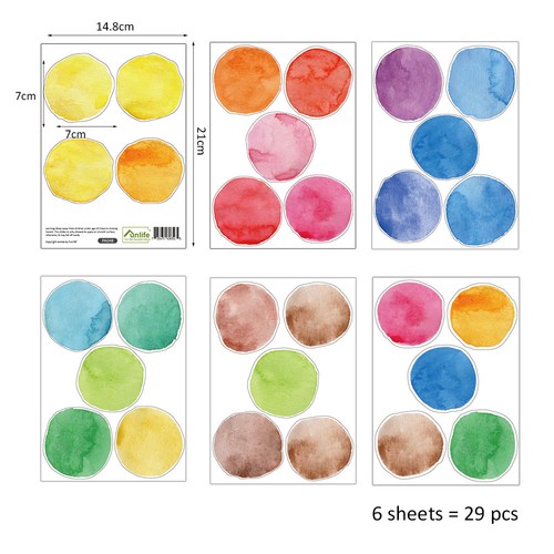 Aufkleber bunte punkte diy - 29,