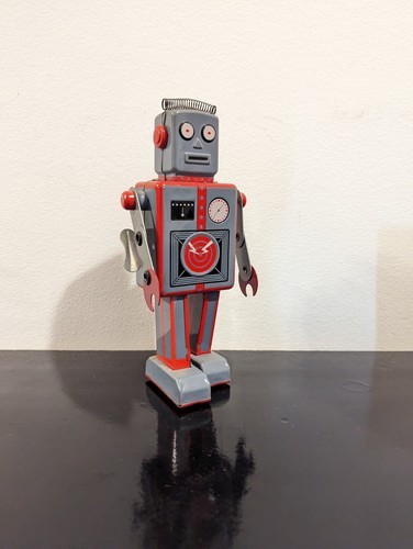 Grau roter robo roboter - grau,