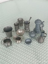 Zinn ca. 0,8 kg Sammlung Konvolut schöne Stücke Kerzenhalter Krüge  Becher