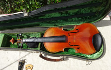 Alte Geige Rep. Zettel Machold Zettel Meister... Geige N.K.D. Markneukirchen