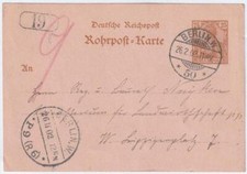 Deutsches Reich Rohrpost 1901