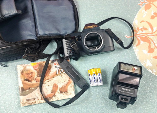 Canon t70 analogkamera slr - analogkamera, +