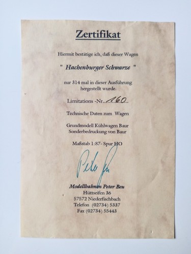 Zertifikat für baur spur - für,