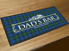 Vatertag Papa Bar White Label Tartan Bieretikett Barläufer Thekenmatte Kneipen 