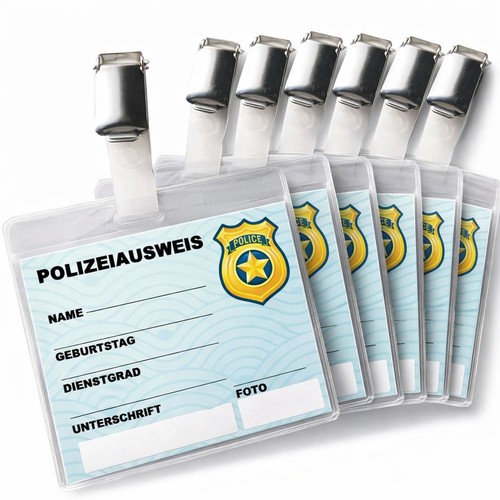 Polizei ausweise mitgebsel - 6x,