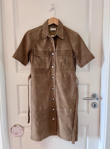 Vintage echt leder - kleid, 34