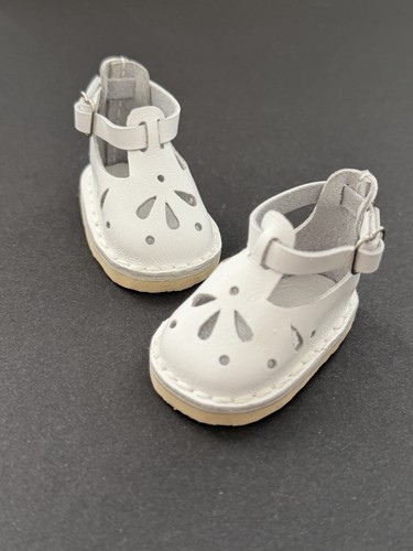 Weißen puppensandalen leder - weißen,