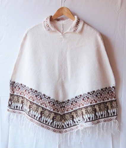 Alpaka strick poncho - strick,
