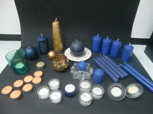 Grosses blaues kerzenpaket - blaues,