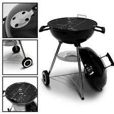Kugelgrill Holzkohle Holzkohlegrill mit Deckel Standgrill Ø44 Grillwagen Grill