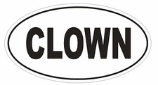 Autoaufkleber Clown Oval D1799