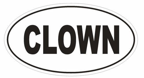 Autoaufkleber clown oval d1799 - clown,
